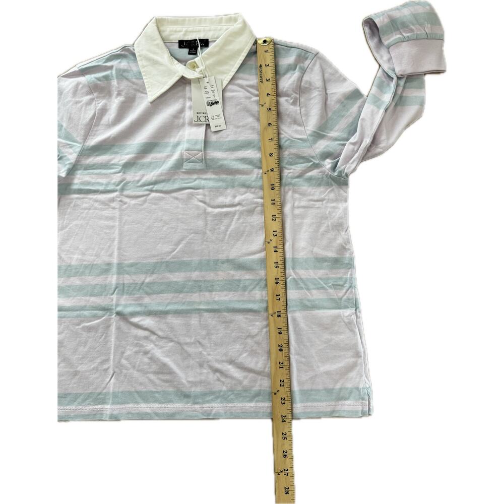 J.Crew Boyfriend jersey rugby shirt in stripe Lavender S - Picture 5 of 6